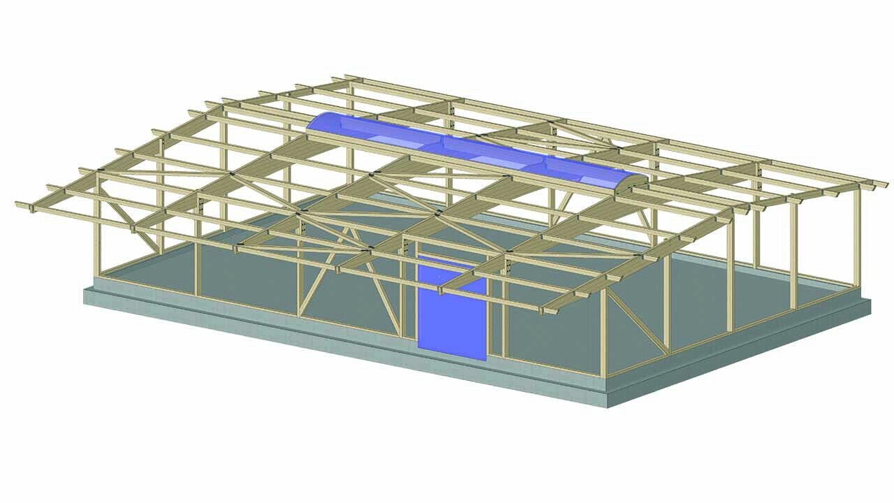 3D model of the Schaffitzel SMART hall construction kit