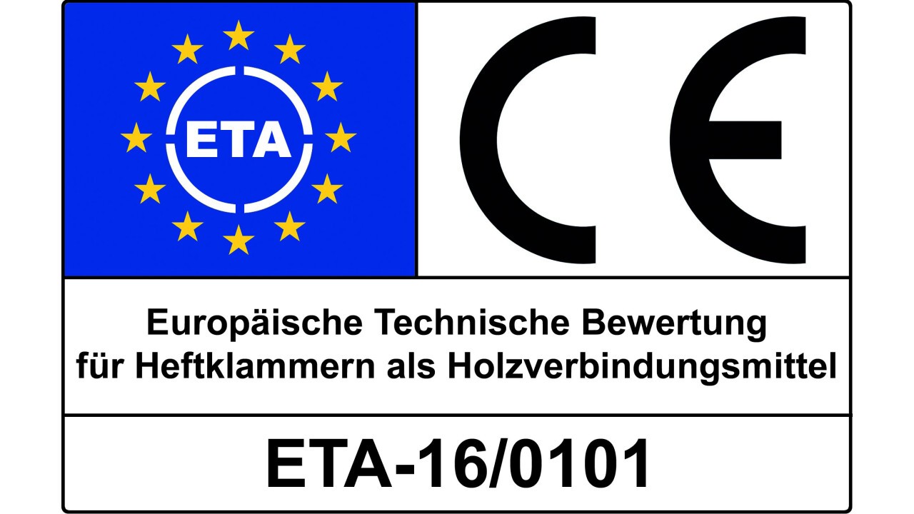 ETA-zertifizierte Heftklammern für den Holzbau