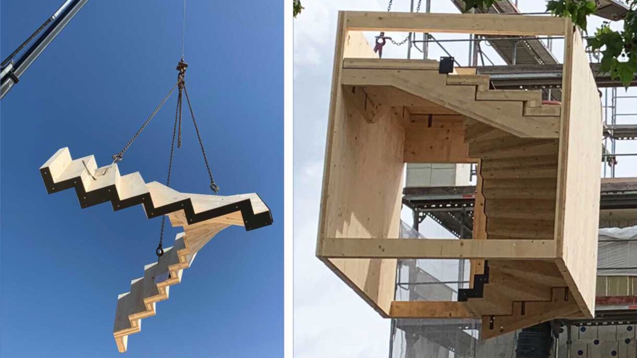 Vormontierte Brettsperrholz-Treppen und Treppen-Module von FHS