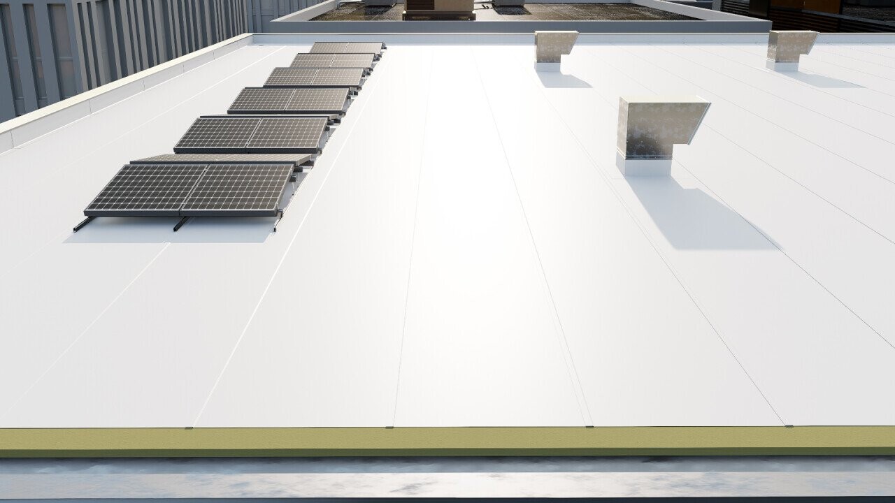 White KÖSTER TPO roofing membranes with high sunlight reflectance index