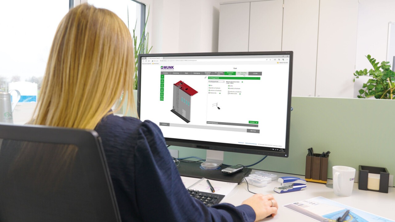 Vom Web-Browser an die Fassade: Mit dem neuen Steigleiterkonfigurator gestalten Planer und Anwender ihre perfekte Steigleiter. 