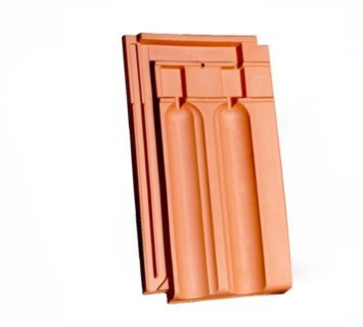 Doppelmuldenfaözziegel D CLASSIC naturrot hell engobiert